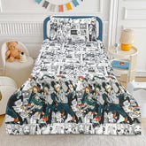 Cartoon Comic Bed Sheet for Kids Boys Cotton Soft Comfortable Set