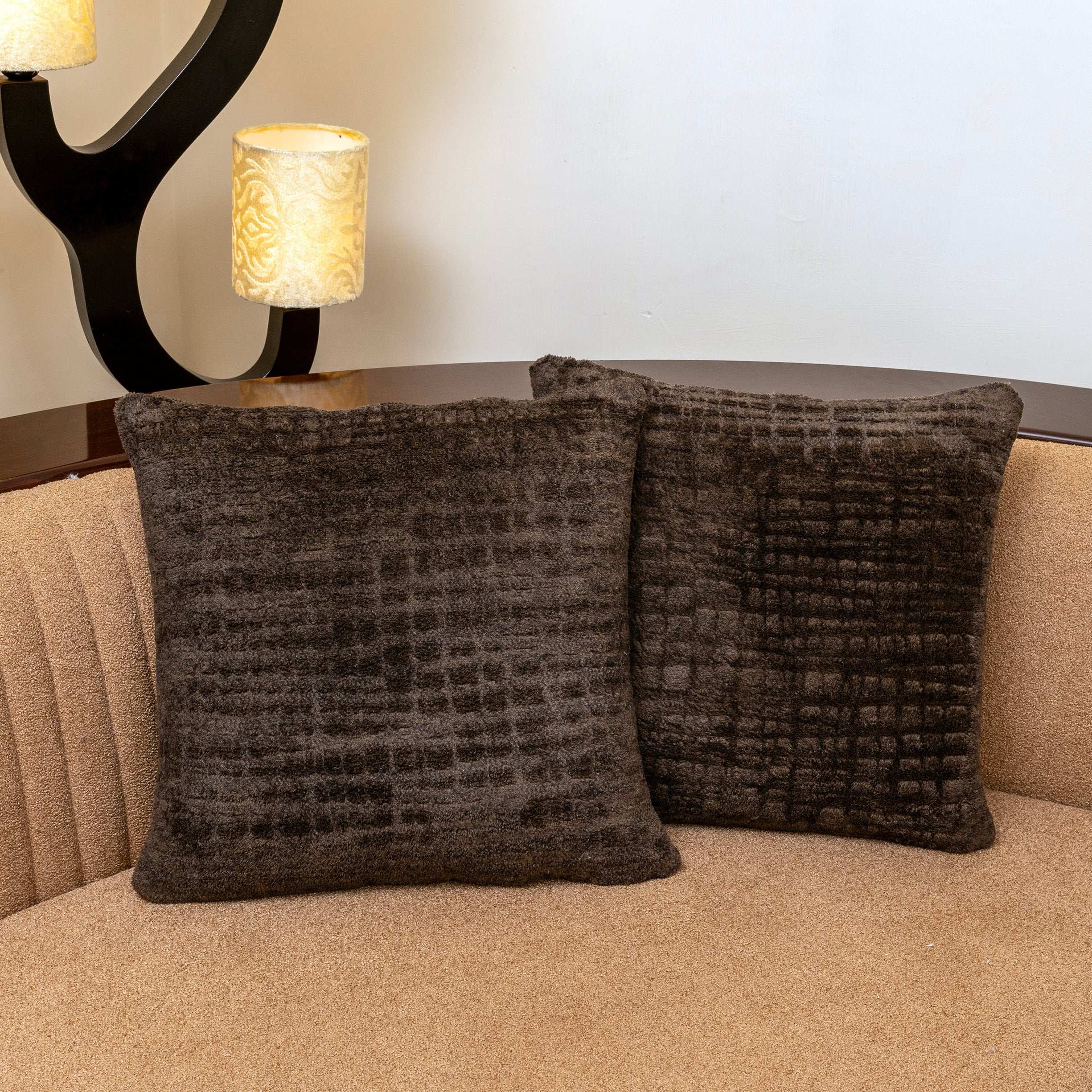 Premium Quality Fur Cushion Cover for Living Room Sofa or Bedroom Decor 16x16 Inches