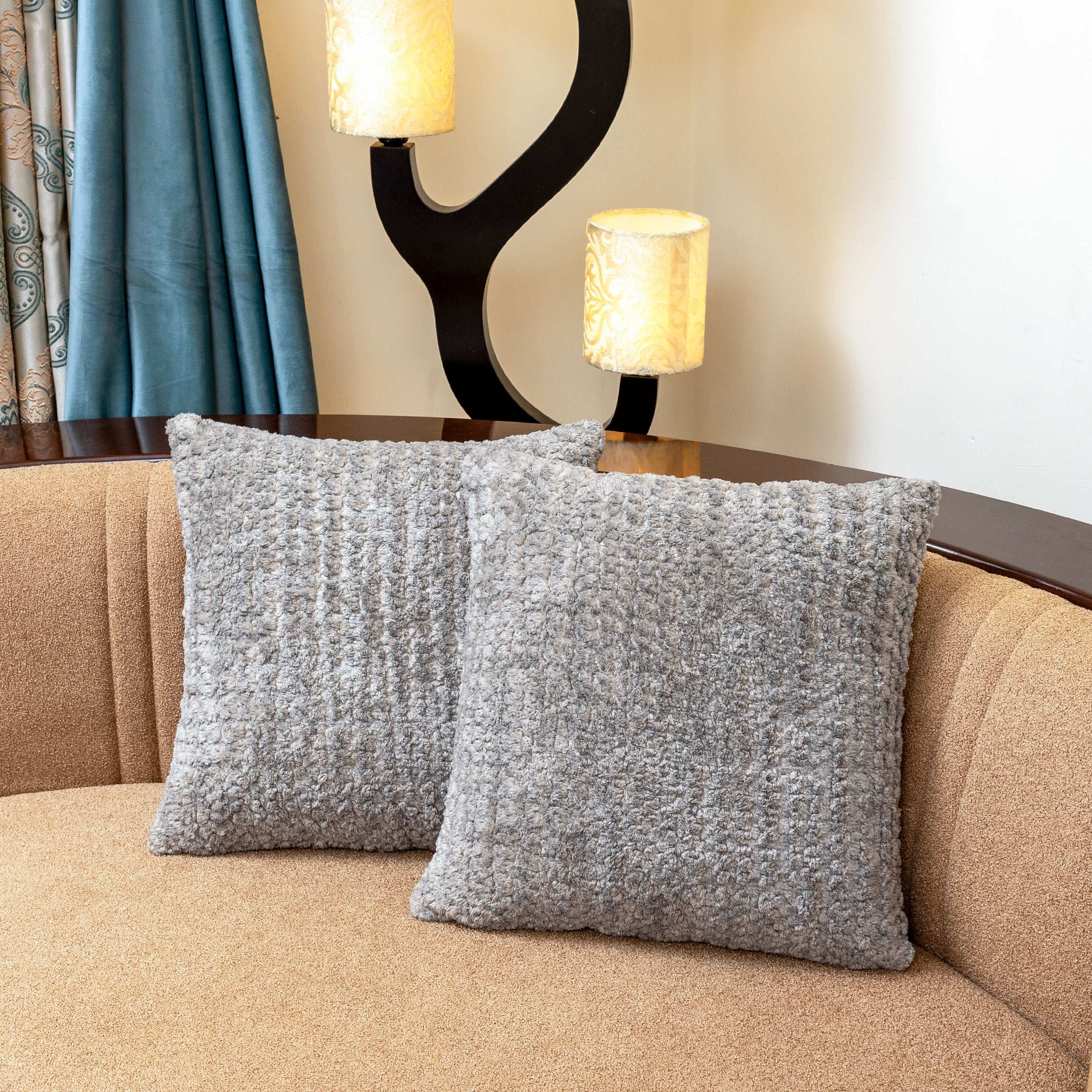 Premium Quality Fur Cushion Cover for Living Room Sofa or Bedroom Decor 16x16 Inches