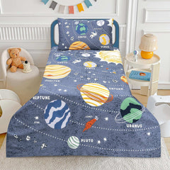 Space Theme Kids Bed Sheet Set with Planets Design by Alezam Bedding