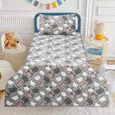 Kids Cotton Bed Sheet Set with Cute Cat Print by Alezam Bedding Store