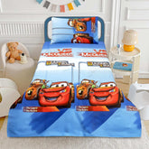 Boys Cotton Bed Sheet with Car Print and Pillow Cover by Alezam