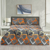 Premium King Size Duvet Cover Set with Modern Square Pattern