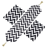 Bold Black White Zigzag Home Decor 3 Pcs Table Runner Set