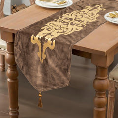 Luxury Printed Velvet Table Runner Set of 3 Pieces