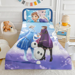 Magical Frozen Character Print Kids Bedsheet Set by Alezam