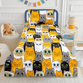 Premium Quality Cute Cat Print Kids Bedsheet Set by Alezam Bedding Store