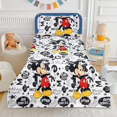 Kids Bedroom Mickey Mouse Theme Bedsheet and Pillow Cover