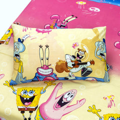 High Quality SpongeBob Design Kids Bed Sheet Cotton Fabric by Alezam Bedding