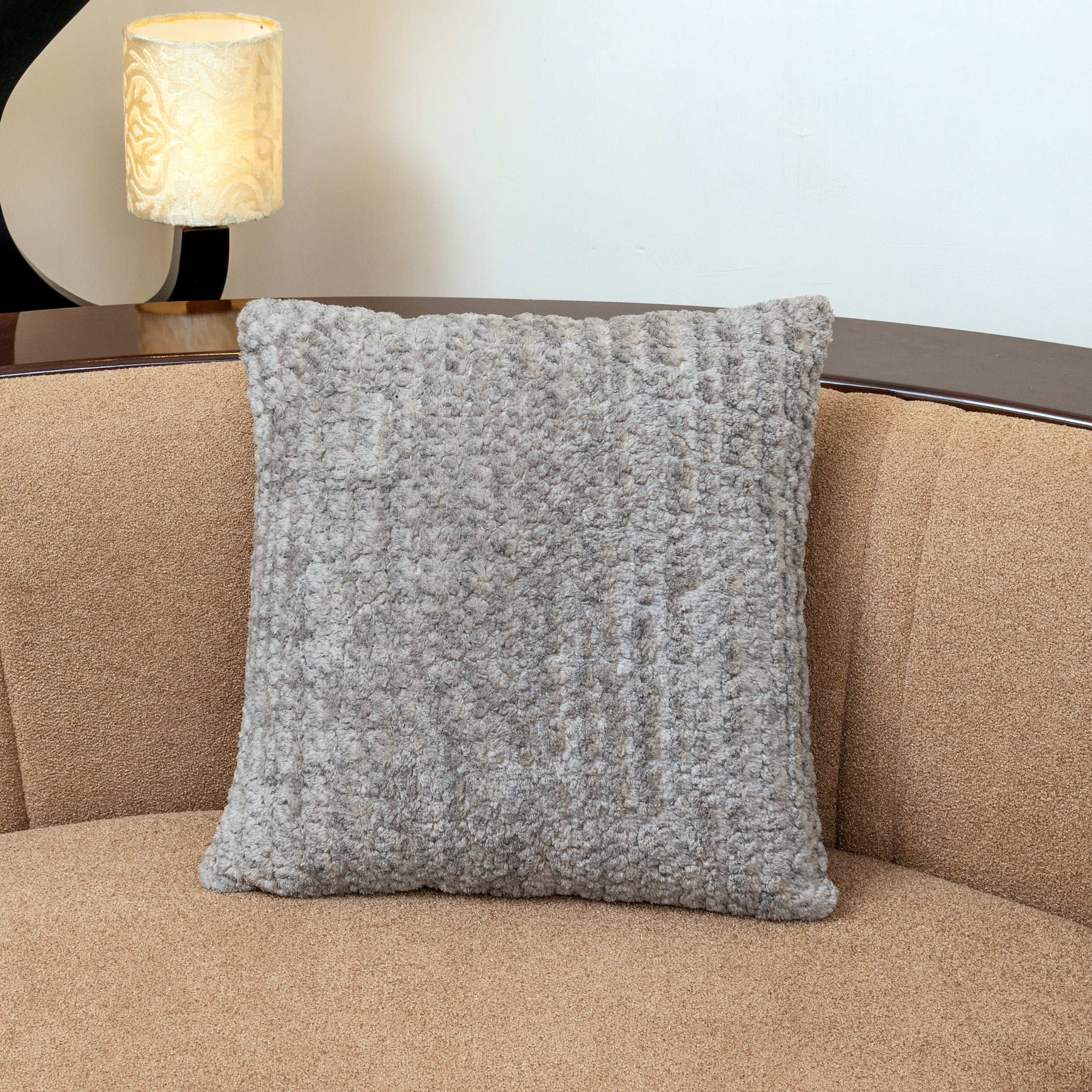 Premium Quality Fur Cushion Cover for Living Room Sofa or Bedroom Decor 16x16 Inches