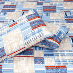 Modern Geometric Pattern 3 Pcs King Size Bedsheet by Alezam