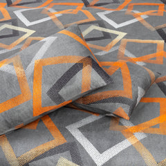 Premium King Size Duvet Cover Set with Modern Square Pattern