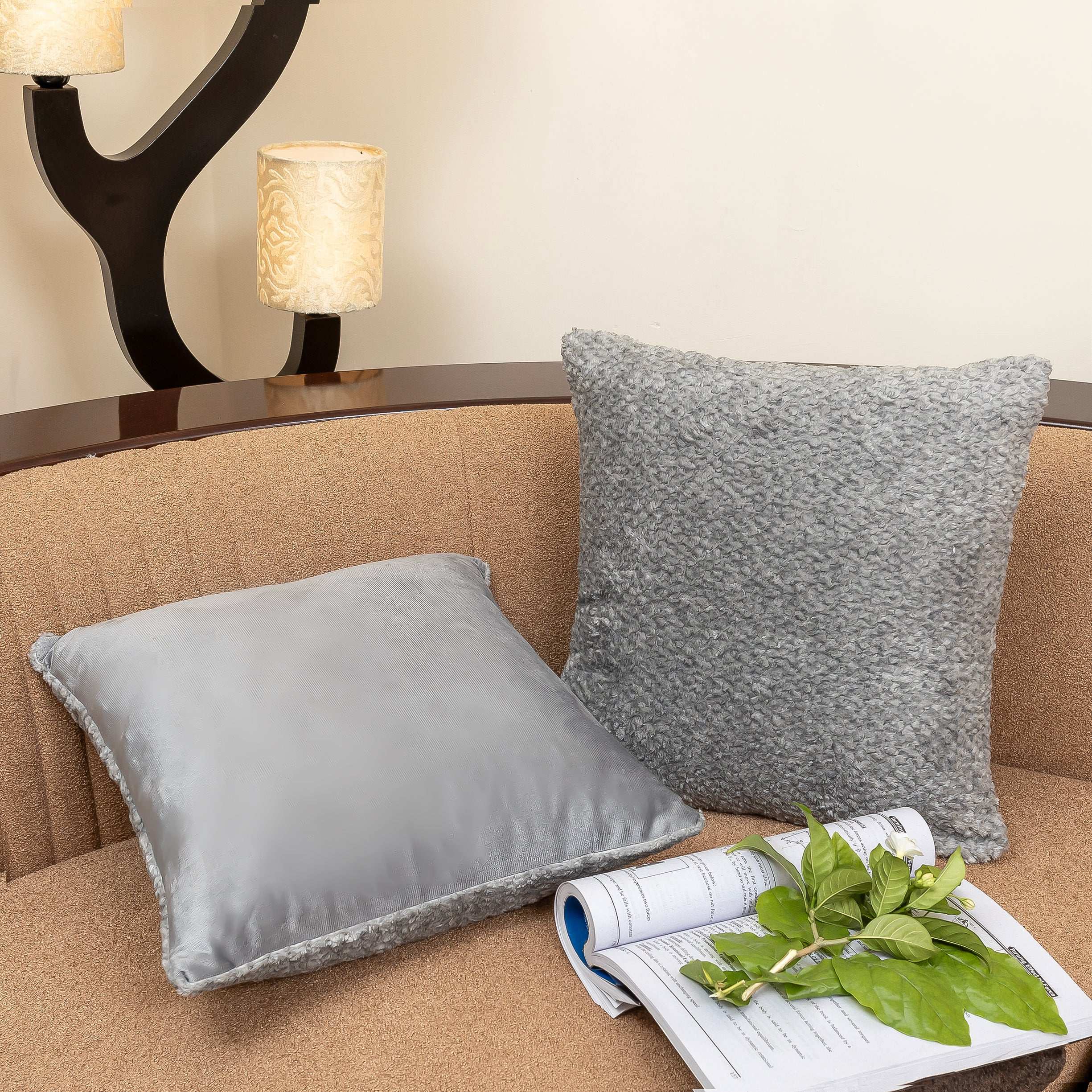 Premium Quality Fur Cushion Cover for Living Room Sofa or Bedroom Decor 16x16 Inches