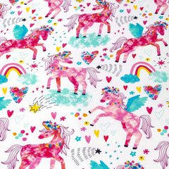 Unicorn Kids Cotton Bed Sheet with Pillow Cover by Alezam Bedding Store