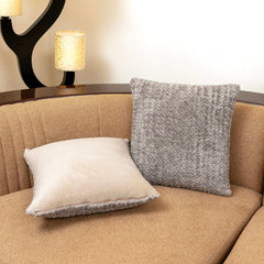 Premium Quality Fur Cushion Cover for Living Room Sofa or Bedroom Decor 16x16 Inches