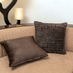 Premium Quality Fur Cushion Cover for Living Room Sofa or Bedroom Decor 16x16 Inches