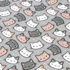 Kids Cotton Bed Sheet Set with Cute Cat Print by Alezam Bedding Store