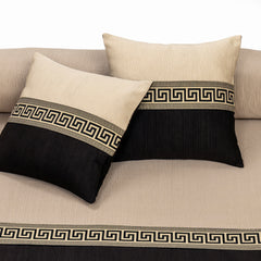 Jacquard Double Tone Bedsheet With Pillows And Cushions