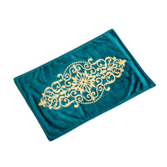 Luxury Printed Velvet Table Runner Set of 3 Pieces-Sea Green