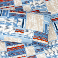 Modern Geometric Pattern 3 Pcs King Size Bedsheet by Alezam