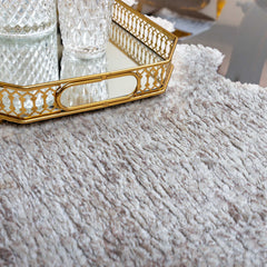 Premium Center Table Runner – Rabbit Fur Top & Leather Bottom by Alezam