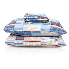 Modern Geometric Pattern 3 Pcs King Size Bedsheet by Alezam