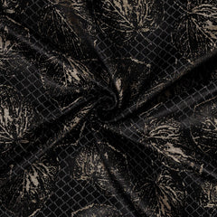 Luxury Satin Silk Jacquard Bed Sheet - 7 Pcs Black King Size Bridal Set