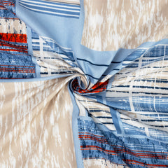 Modern Geometric Pattern 3 Pcs King Size Bedsheet by Alezam