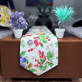 Elegant Floral and Fruit Print Table Runner for a Trendy Look - 09 PCS Set