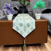 Luxury Table Runner Set with Tassel Edges for Home Decor