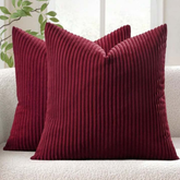 Premium Maroon Velvet Cushion Covers by Alezam for Sofa and Bedroom Decor