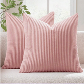 Premium Pink Velvet Cushion Covers by Alezam for Sofa and Bedroom Decor