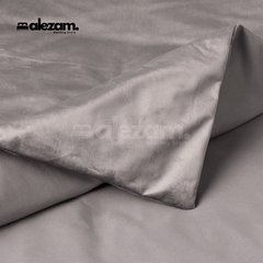 Alezam 3-Pcs King Size Light Gray Velvet Duvet Cover Set