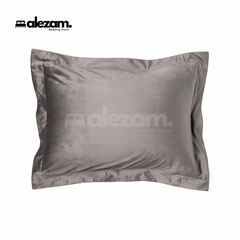Alezam 3-Pcs King Size Light Gray Velvet Duvet Cover Set