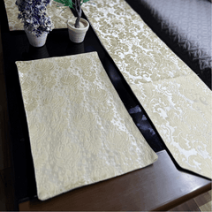 Stylish Gold Foil Printed Table Runner for Special Occasions