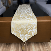 Stylish Gold Foil Printed Table Runner for Special Occasions