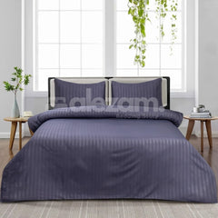 Elegant Micro Satin 03-Piece King Size Bed Sheet Set - Dark Gray