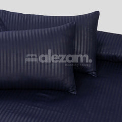 Elegant Micro Satin 03-Piece King Size Bed Sheet Set - Navy Blue
