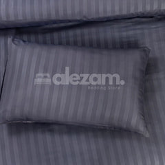 Elegant Micro Satin 03-Piece King Size Bed Sheet Set - Dark Gray