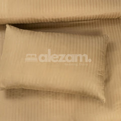 Elegant Micro Satin 03-Piece King Size Bed Sheet Set- Golden