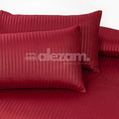 Elegant Micro Satin 03-Piece King Size Bed Sheet Set - Red