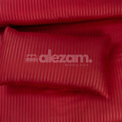 Elegant Micro Satin 03-Piece King Size Bed Sheet Set - Red