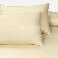 Elegant Micro Satin 03-Piece King Size Bed Sheet Set - Skin