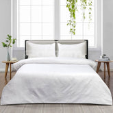 Elegant Micro Satin 03-Piece King Size Bed Sheet Set - White