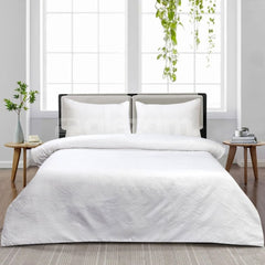 Elegant Micro Satin 03-Piece King Size Bed Sheet Set - White