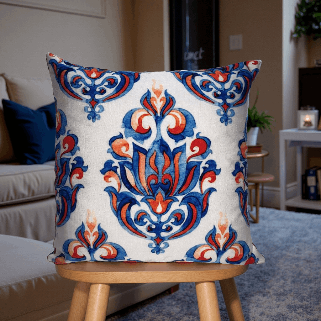 Elegant Jacquard-Inspired Cushion Cover 16x16 – Sofa Throw Pillow Cover for Modern Interiors