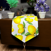 Luxury Lemon Print Table Runner with Elegant Tassel Finish - 09 PCS Set