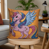 Colorful Unicorn Decorative Cushion Cover – Fantasy Horse Digital Print