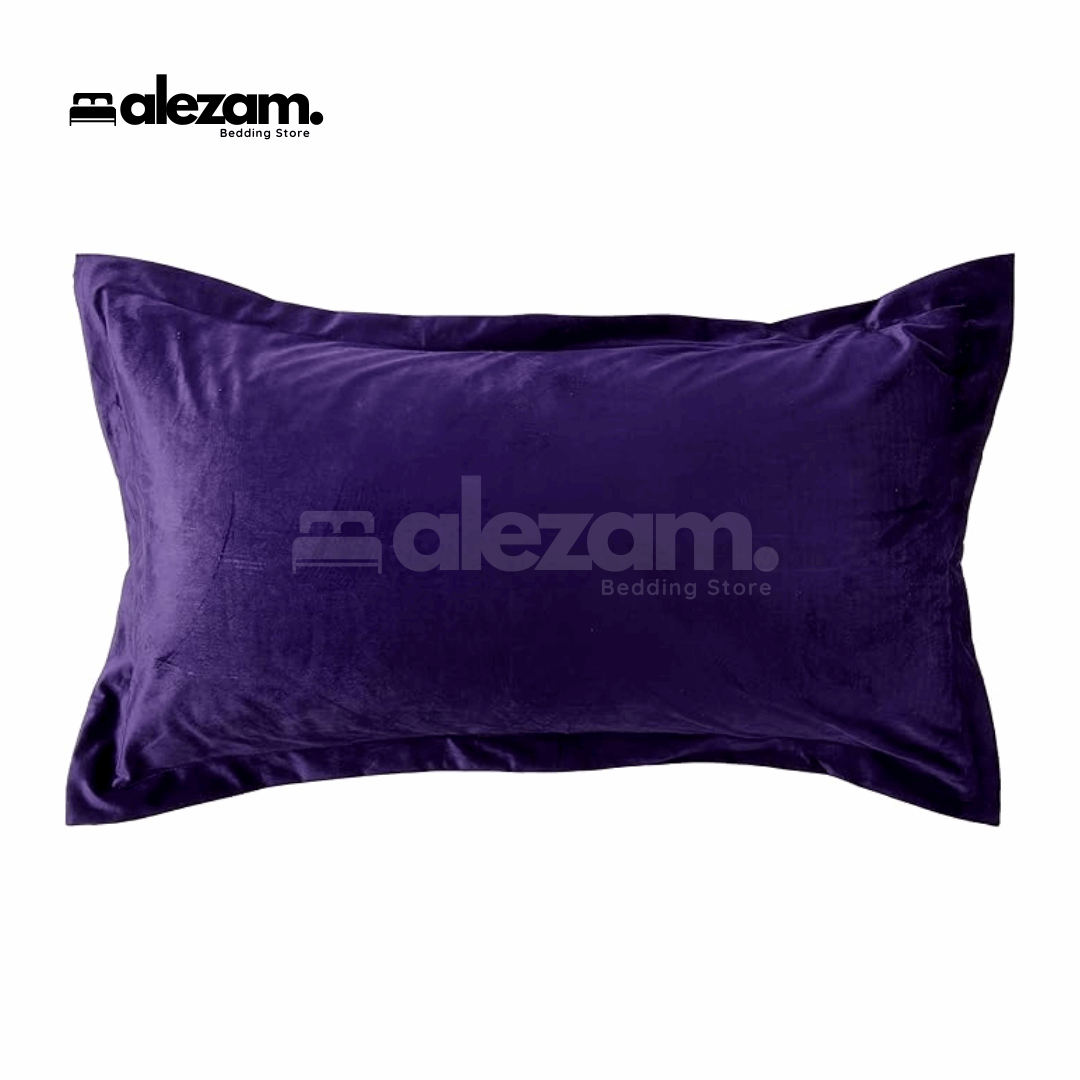 Alezam 3-Pcs King Size Purple Velvet Duvet Cover Set