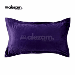 Alezam 3-Pcs King Size Purple Velvet Duvet Cover Set